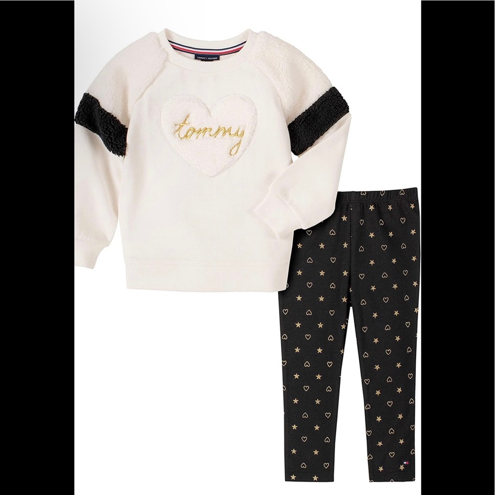 Two piece leggings and sweatshirt set